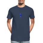 Seahorse minimalist men’s organic  cotton T-Shirt - navy