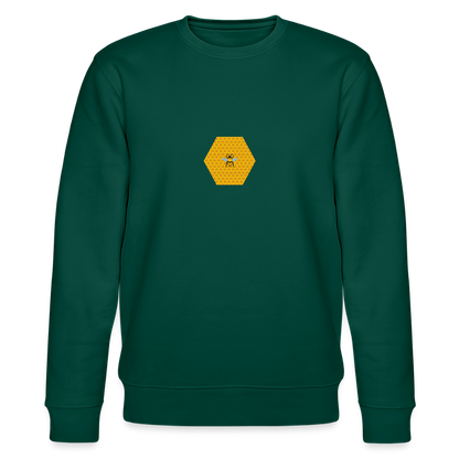 Bee & honeycomb organic cotton men's sweatshirt - forest