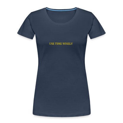 Time Quote Women’s organic cotton T-Shirt - navy