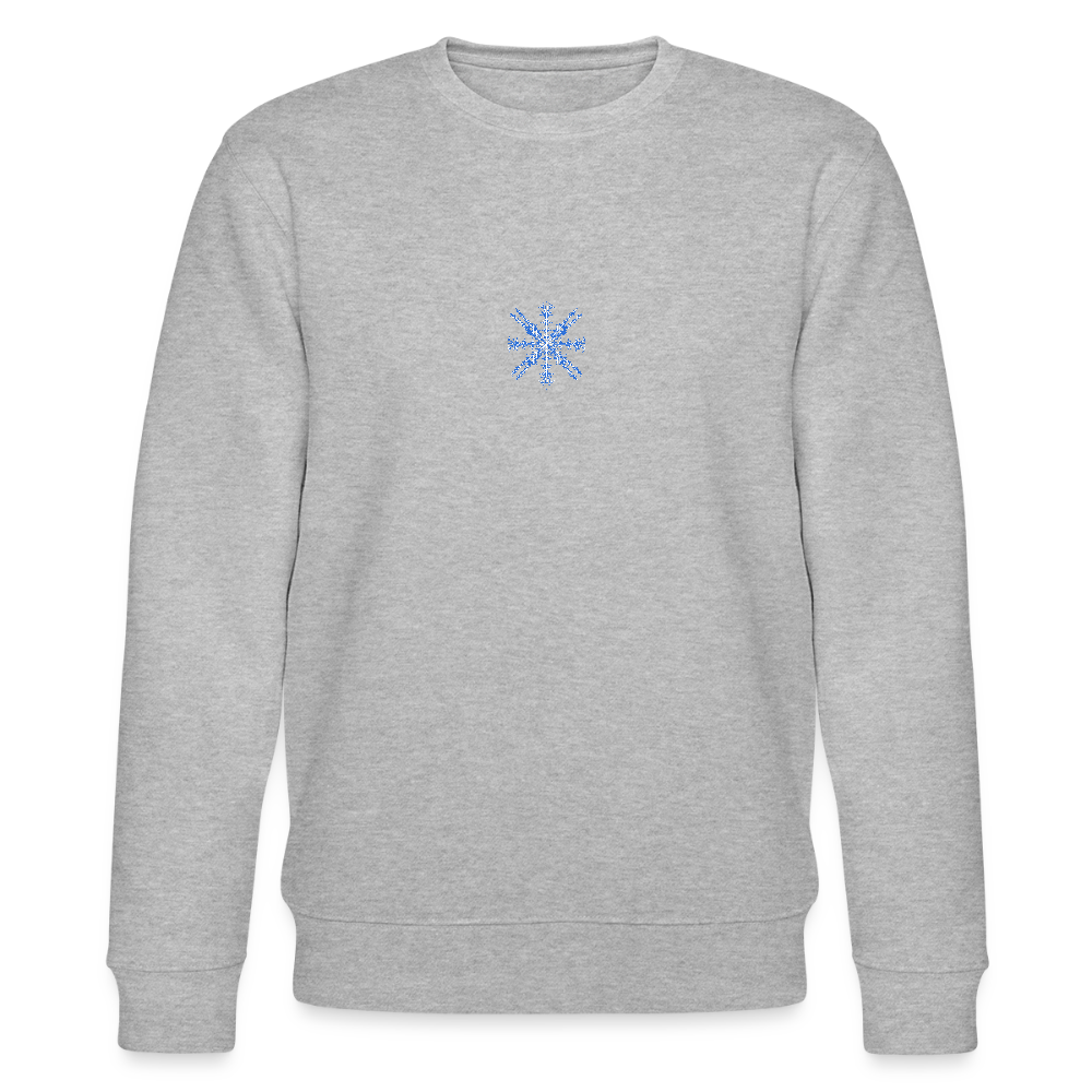 Snowflake organic cotton men's sweatshirt - heather grey