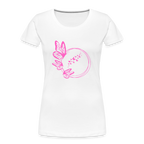 Pink butterflies women’s organic cotton T-Shirt - white