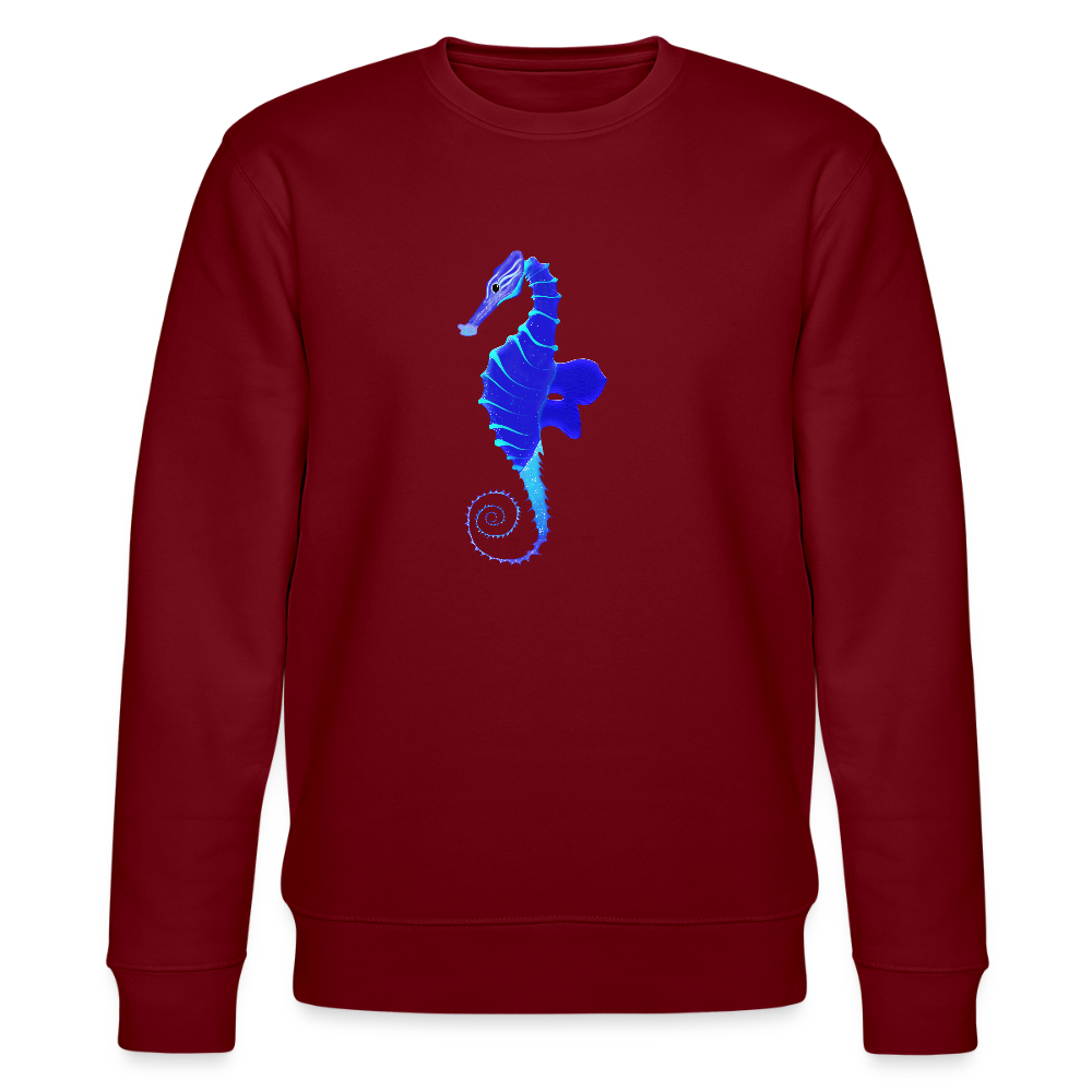 Seahorse organic cotton women's sweatshirt - burgundy