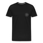 White flower of life men’s organic cotton T-Shirt - black