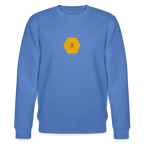 Bee & honeycomb organic cotton women's sweatshirt - bright blue
