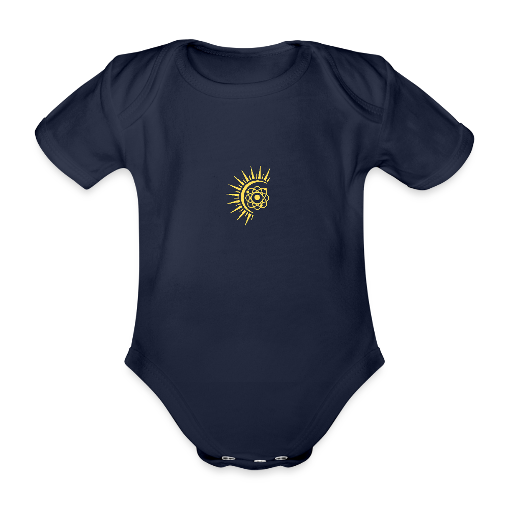 Atom Organic cotton short-sleeved Baby Bodysuit - dark navy