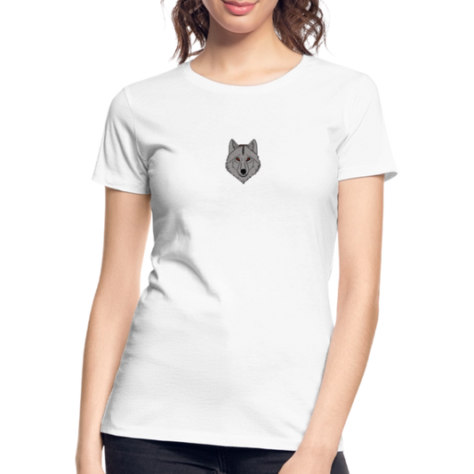Wolf minimalist women’s organic cotton T-Shirt - white