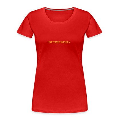 Time Quote Women’s organic cotton T-Shirt - red
