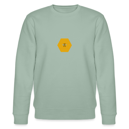 Bee & honeycomb organic cotton men's sweatshirt - aloe