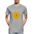 Bee & Honeycomb Men’s Organic Cotton T-Shirt - heather grey