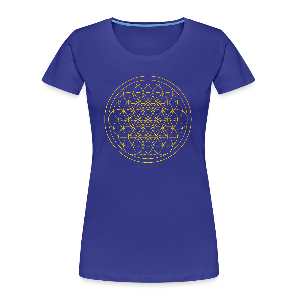 Flower of Life Women’s Premium Organic Cotton T-Shirt - royal blue