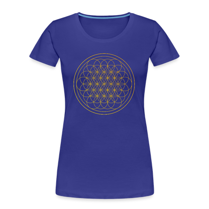 Flower of Life Women’s Premium Organic Cotton T-Shirt - royal blue