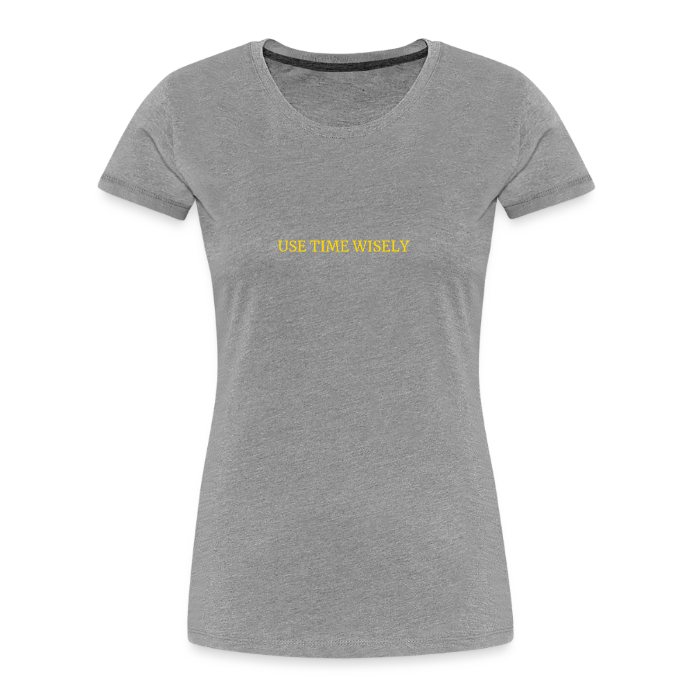 Time Quote Women’s organic cotton T-Shirt - heather grey