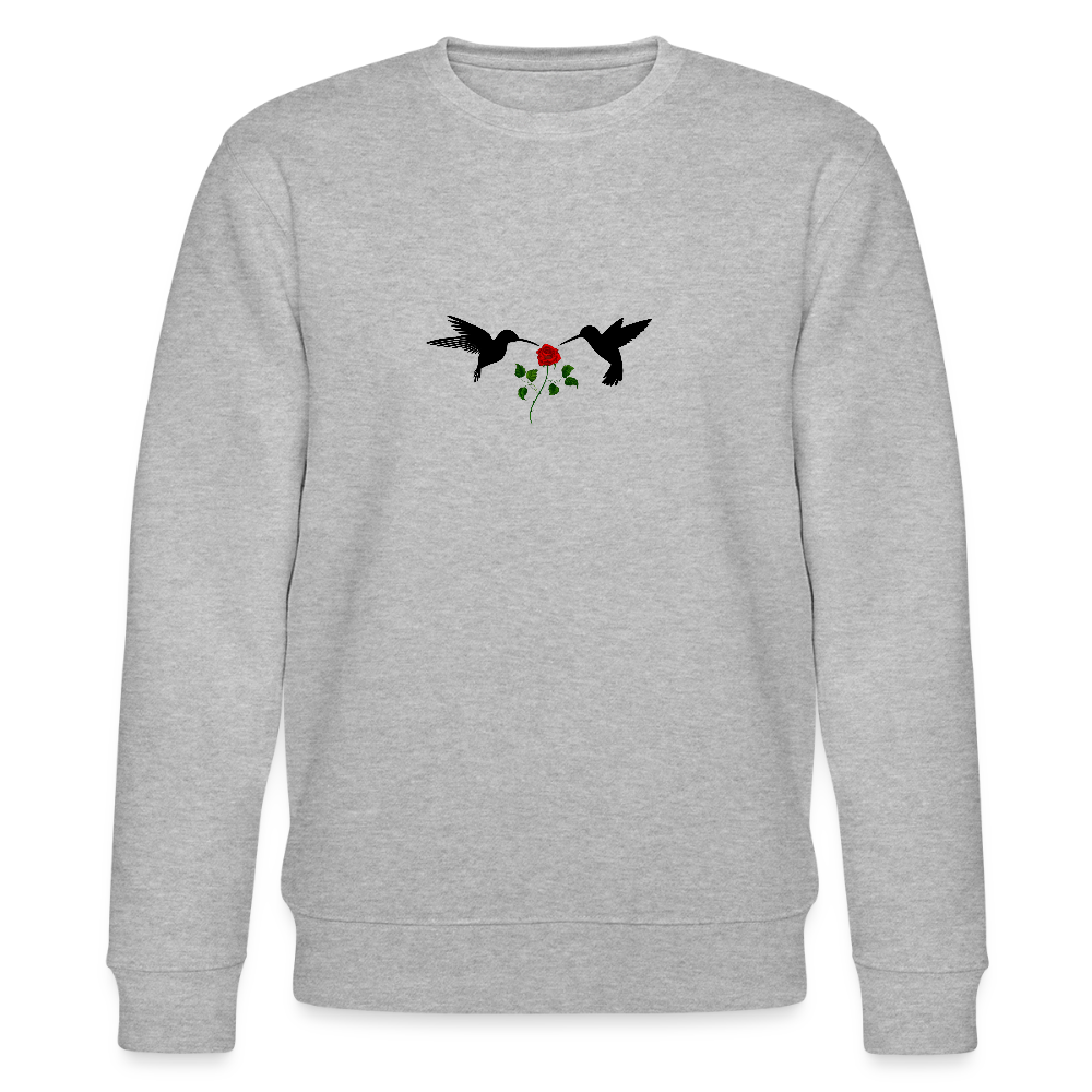Hummingbirds & Rose women's Organic cotton Sweatshirt - heather grey