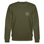 White flower of life Organic  cotton men's sweatshirt - khaki