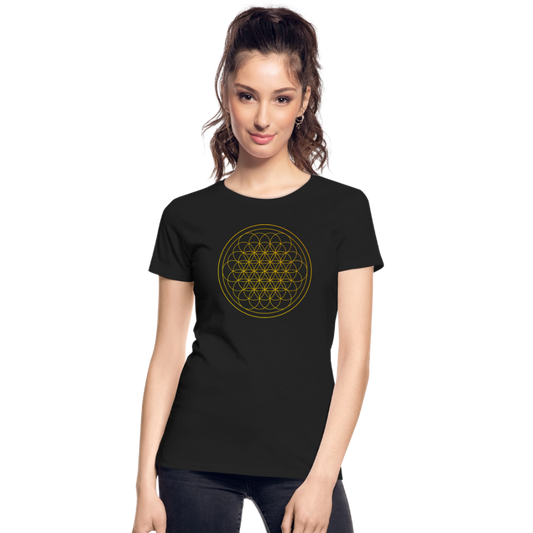 Flower of Life Women’s Premium Organic Cotton T-Shirt - black