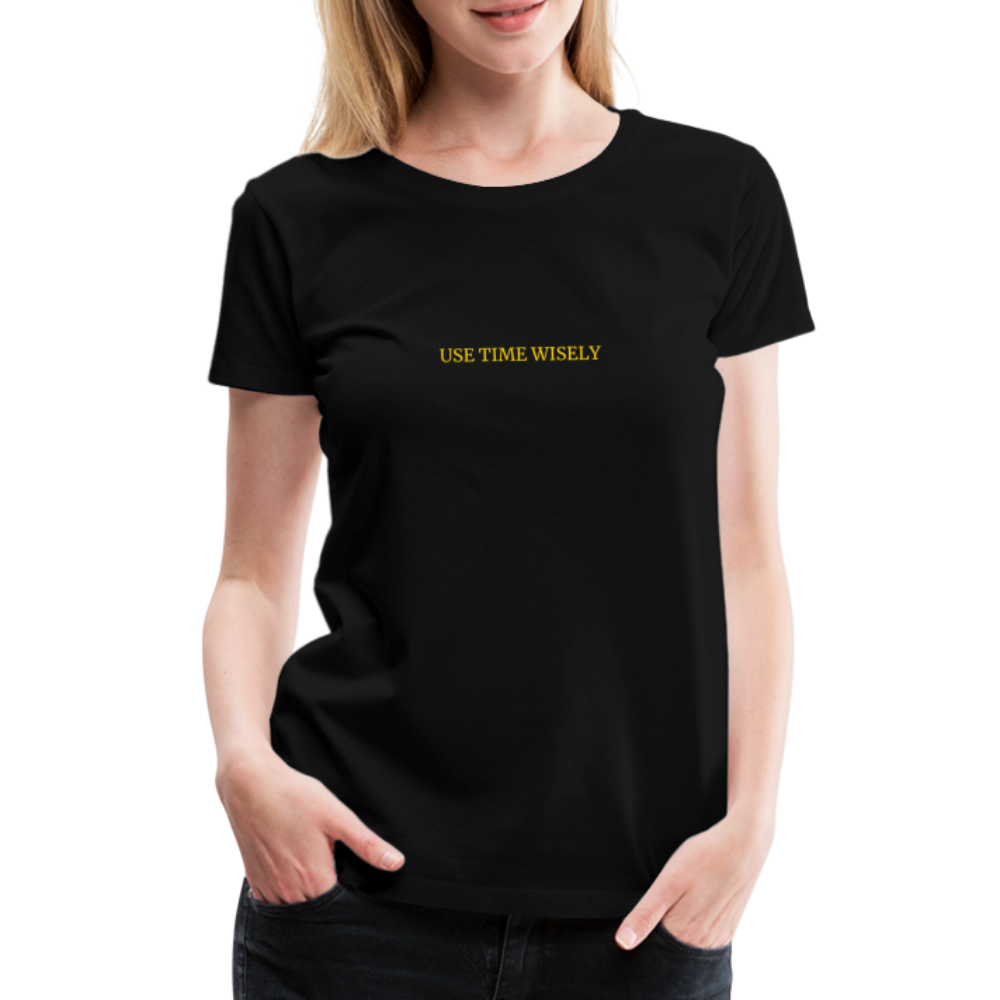 Time Quote Women’s Premium T-Shirt - black