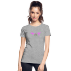 Pink Hummingbirds & Rose women’s organic cotton T-Shirt - heather grey