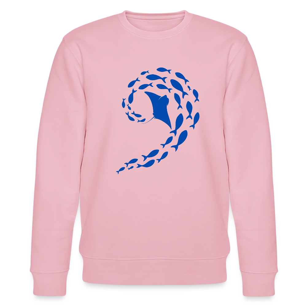 Ocean dance organic cotton men's sweatshirt - cotton pink
