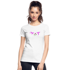 Pink Hummingbirds & Rose women’s organic cotton T-Shirt - white