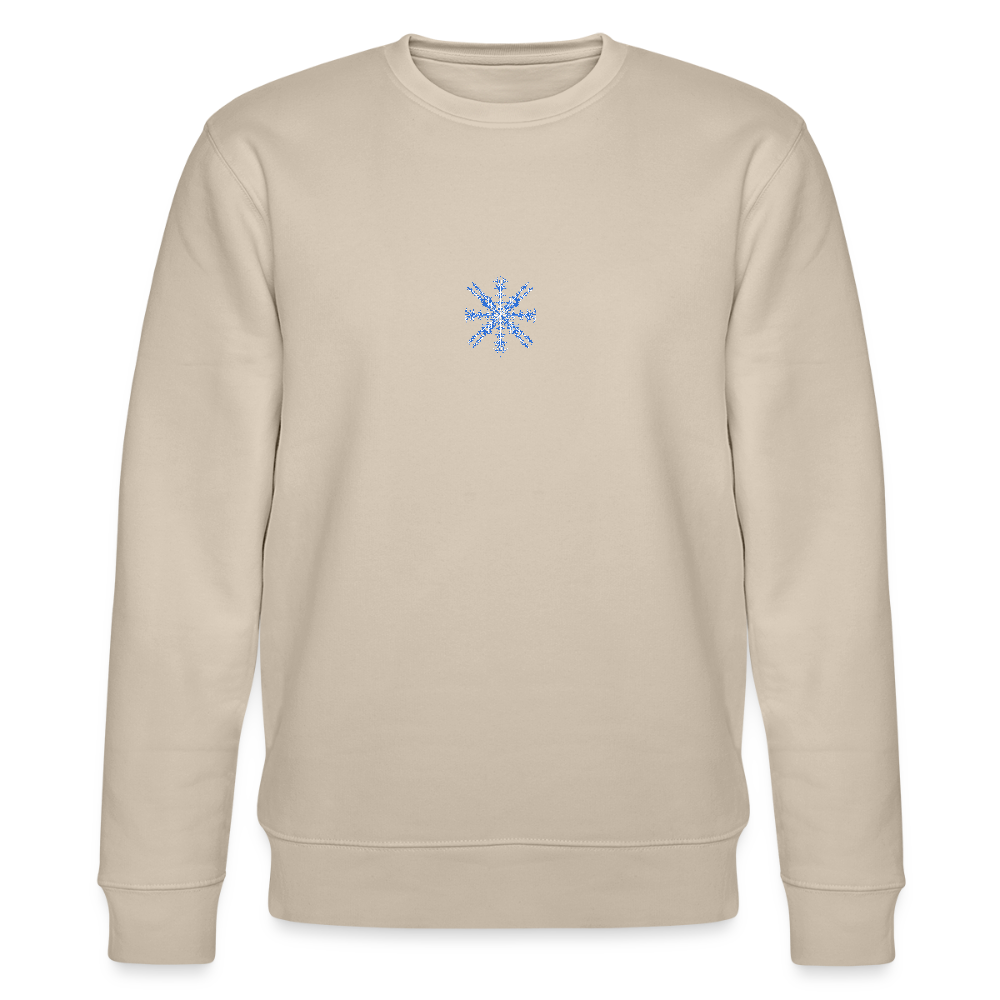 Snowflake organic cotton men's sweatshirt - beige