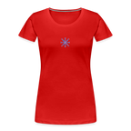 Snowflake Women’s Premium Organic T-Shirt - red