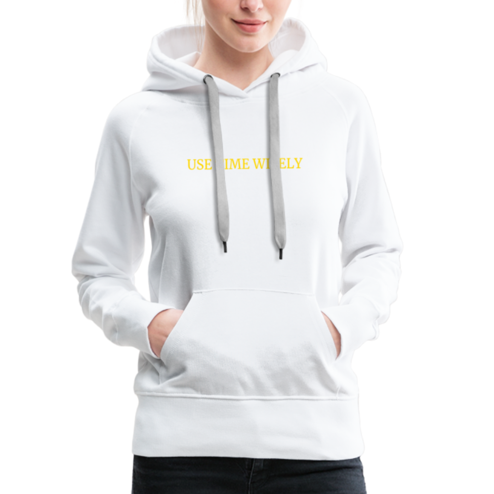 Time Wisdom Women’s Premium Hoodie - white