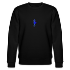 Seahorse minimalist organic cotton women's sweatshirt - black
