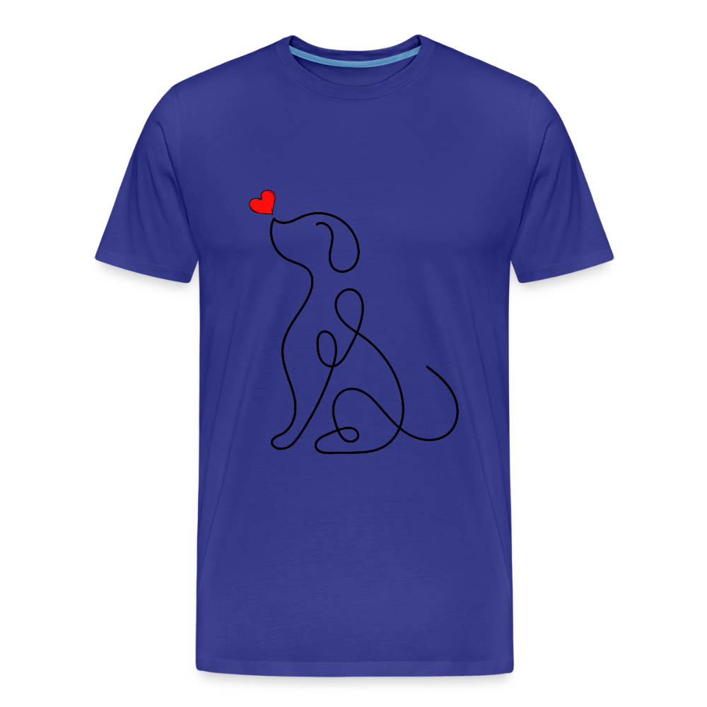 Dog men’s organic cotton T-Shirt - royal blue