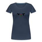 Hummingbirds & Rose women’s organic cotton T-Shirt - navy