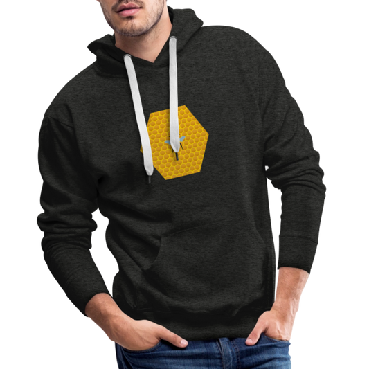 Bee & honeycomb men’s Premium Hoodie - charcoal grey