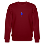 Seahorse minimalist organic cotton men's sweatshirt - burgundy