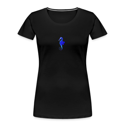 Seahorse minimalist Women’s organic cotton T-Shirt - black