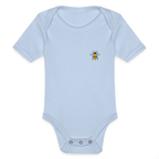 Bee Organic cotton short-sleeved Baby Bodysuit - sky