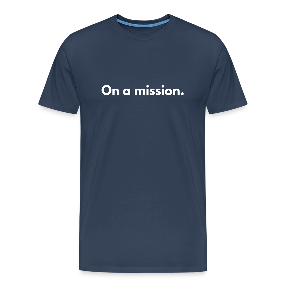 On a mission men’s organic cotton T-Shirt - navy