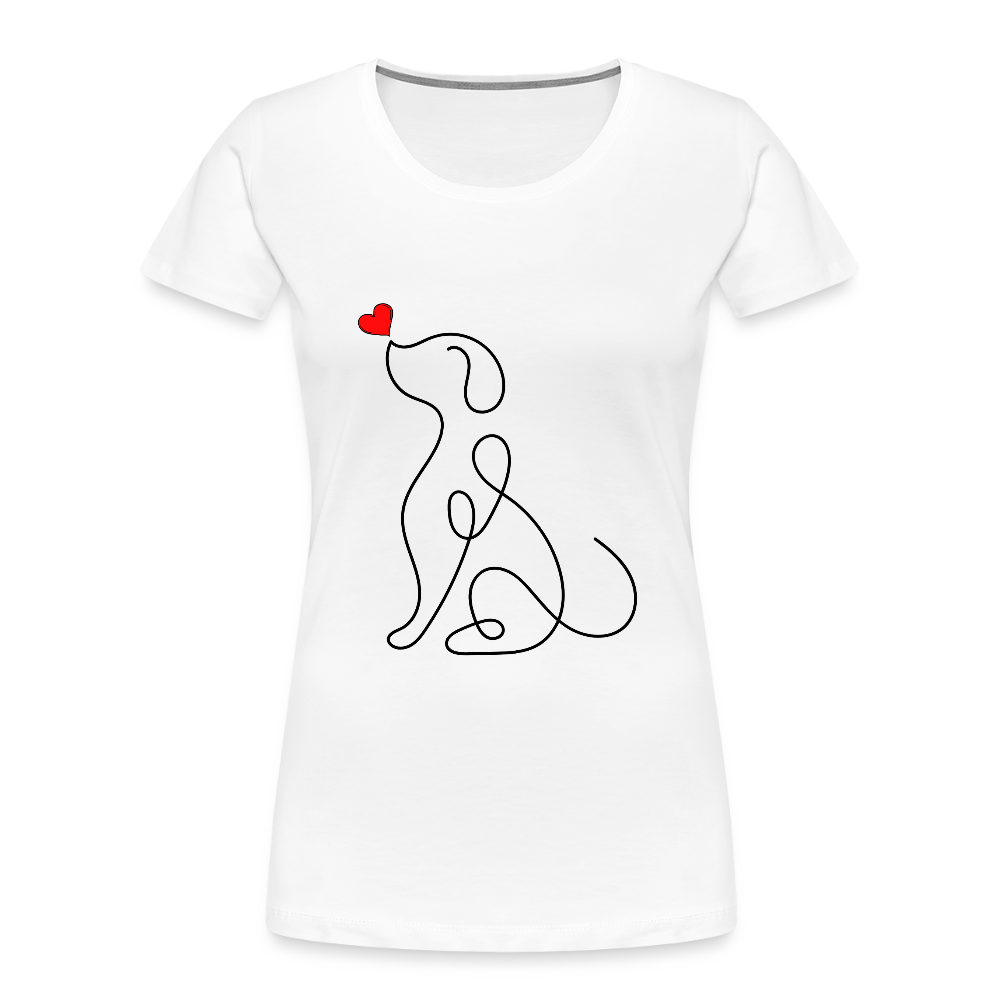 Dog women’s organic cotton T-Shirt - white