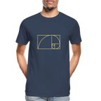 Fibonacci men’s  organic cotton T-Shirt - navy
