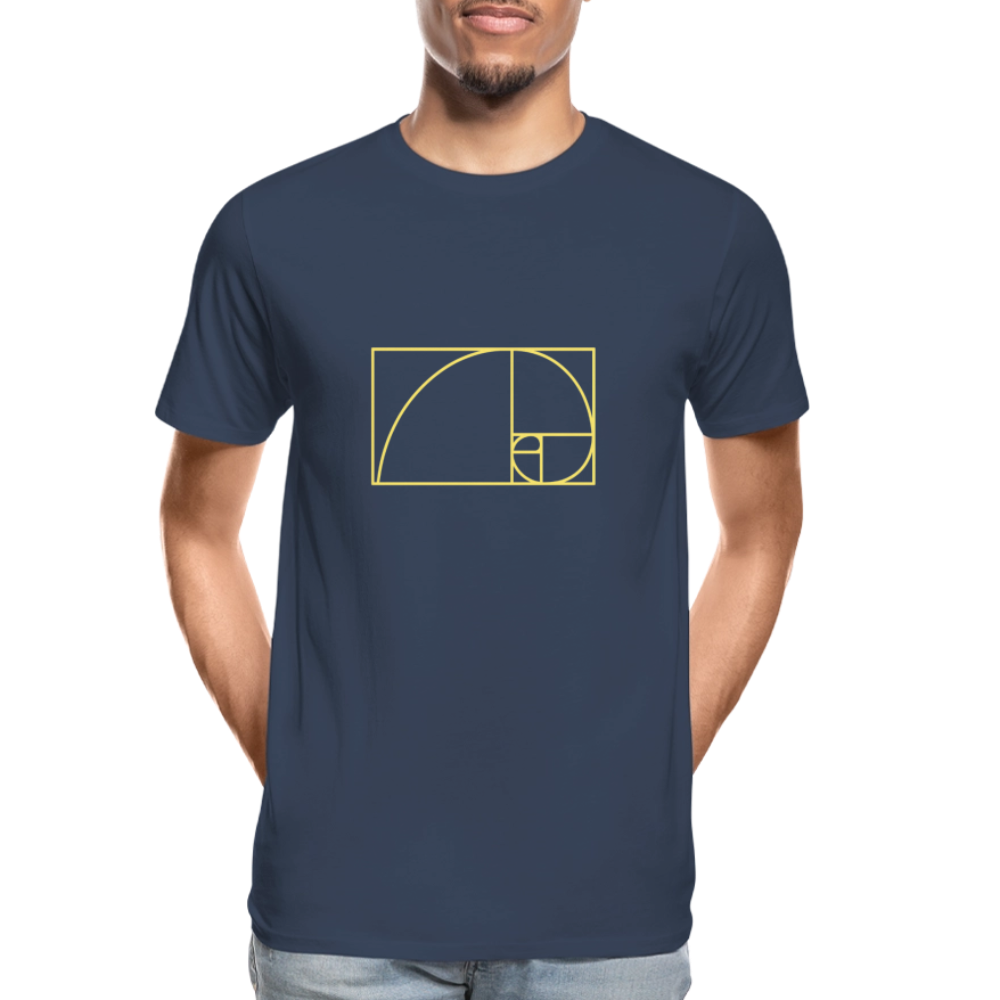 Fibonacci men’s  organic cotton T-Shirt - navy