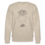Love yourself organic cotton women's sweatshirt - beige
