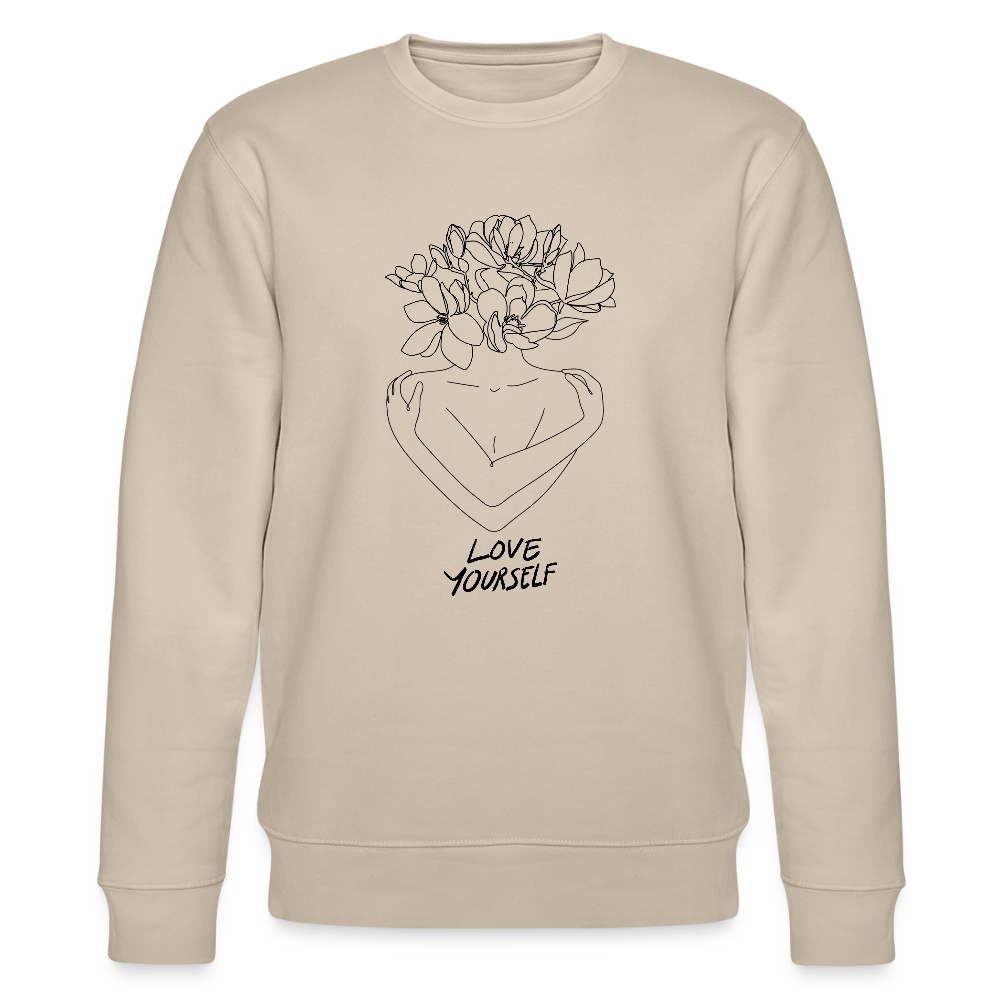 Love yourself organic cotton women's sweatshirt - beige