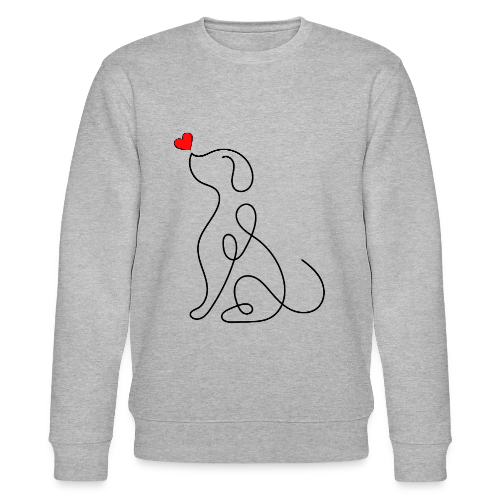 Dog men's organic cotton sweatshirt - heather grey