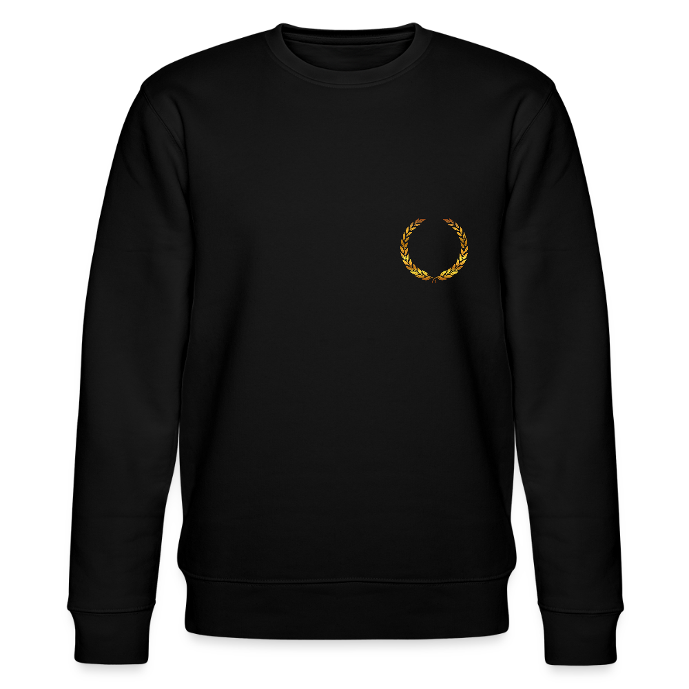 Golden laurels organic cotton women's sweatshirt - black