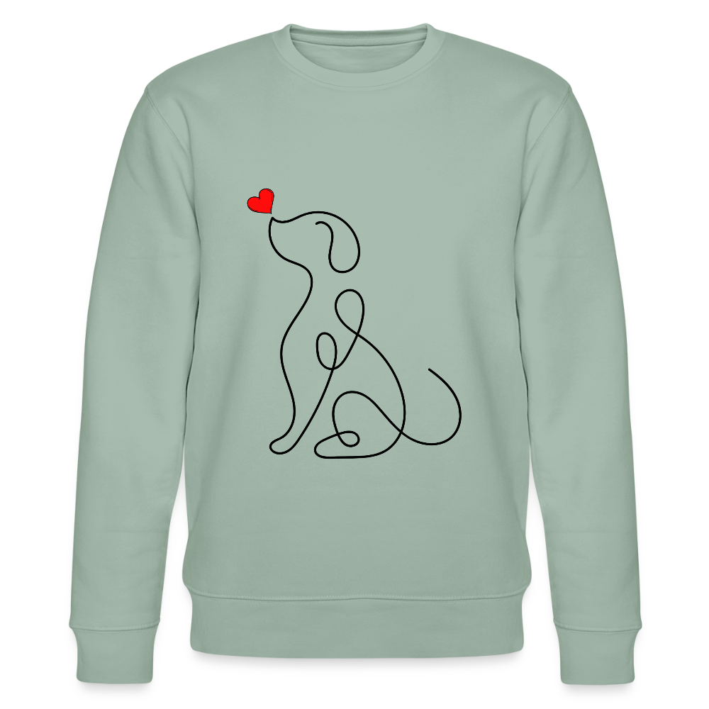 Dog men's organic cotton sweatshirt - aloe