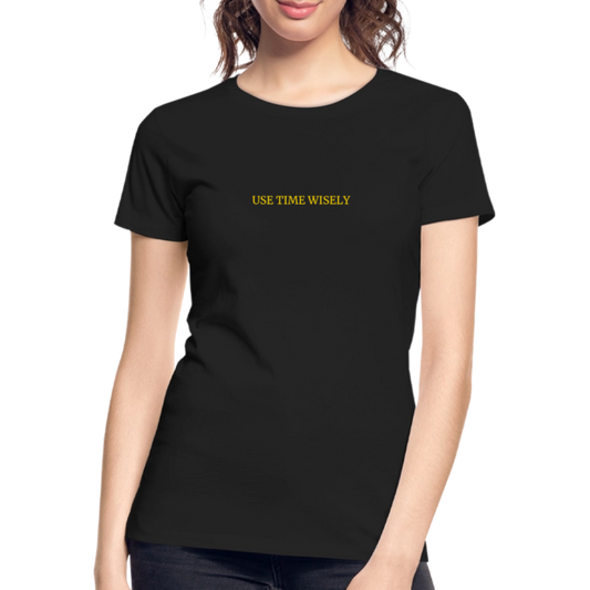Time Quote Women’s organic cotton T-Shirt - black