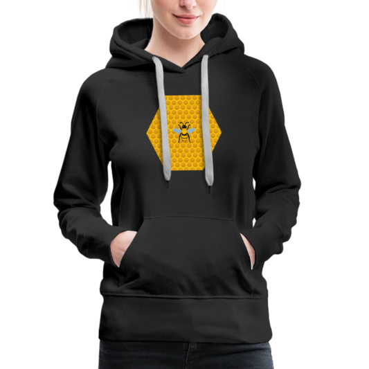 Bee & Honeycomb women’s premium hoodie - black