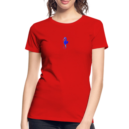 Seahorse minimalist Women’s organic cotton T-Shirt - red