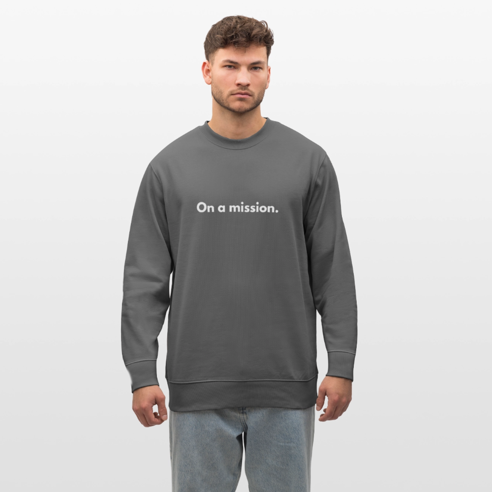 On a mission organic cotton sweatshirt - anthracite