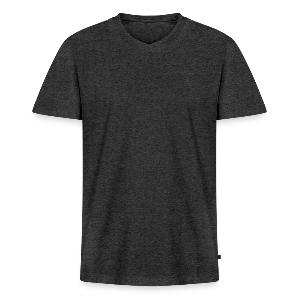 Elemental Men's Organic cotton V-Neck T-Shirt - heather anthracite