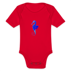 Seahorse Organic cotton short-sleeved Baby Bodysuit - red