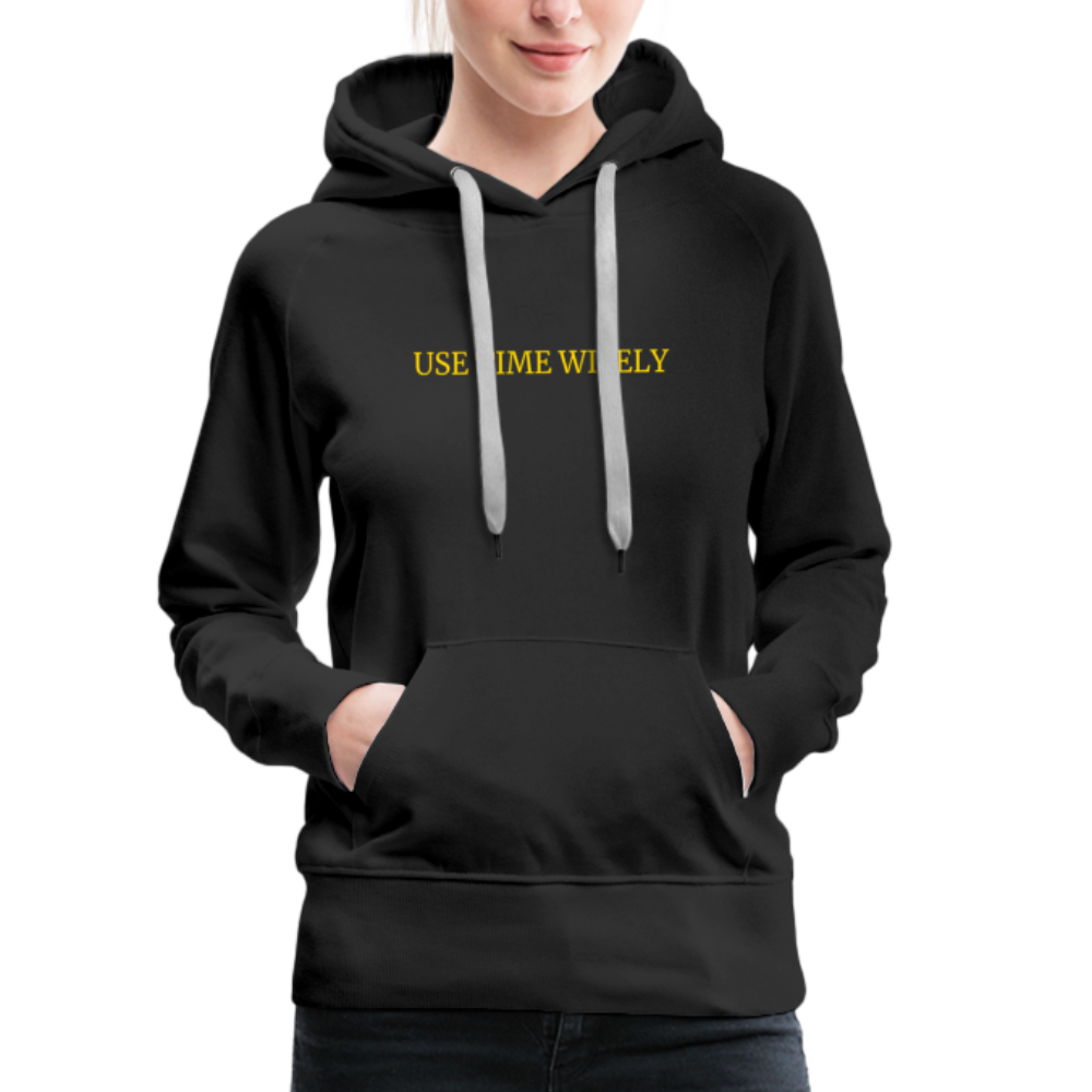 Time Wisdom Women’s Premium Hoodie - black