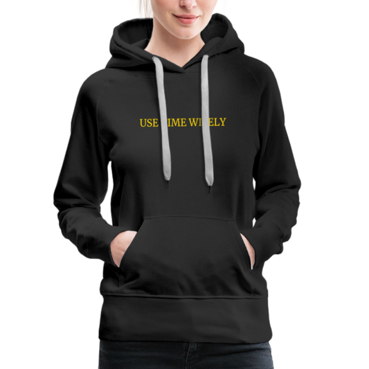 Time Wisdom Women’s Premium Hoodie - black